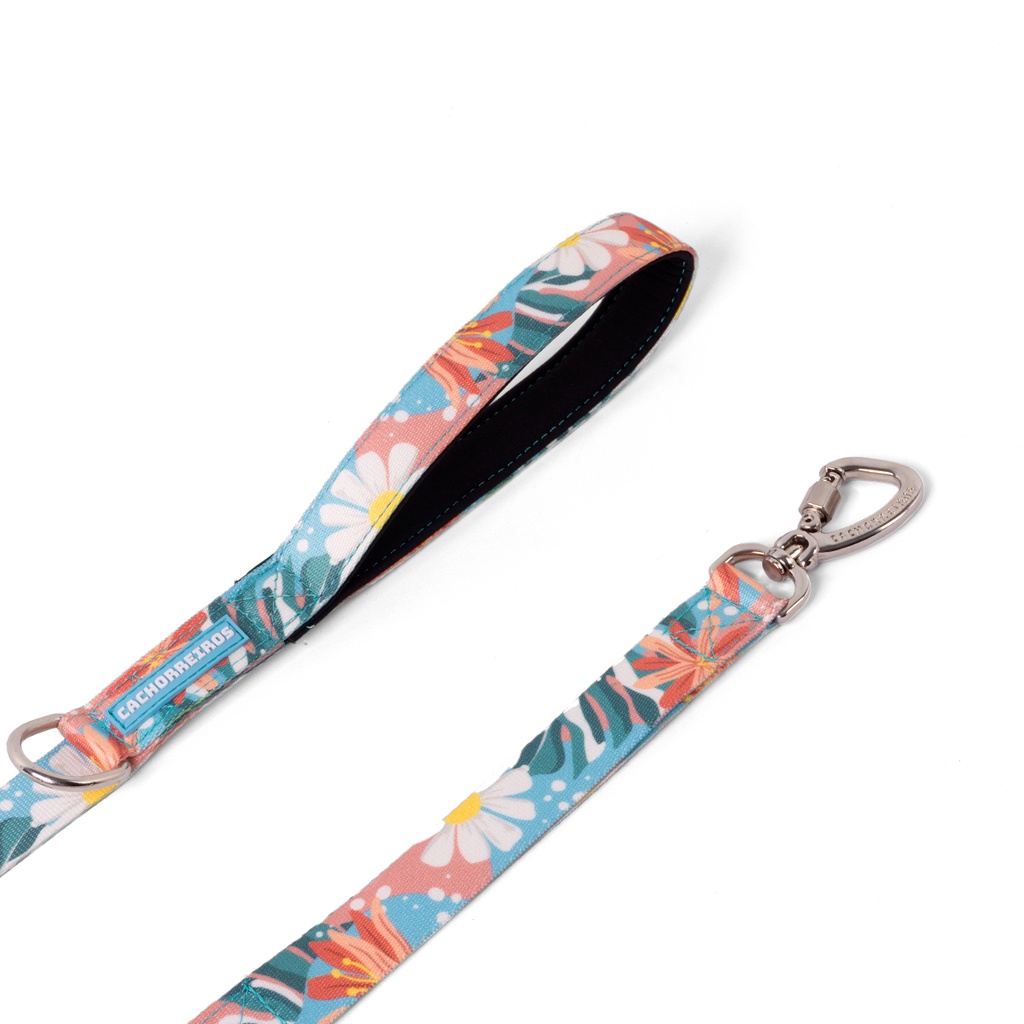 CACHORREIROS SUPER GUIA CORREA GRANDE FLORAL