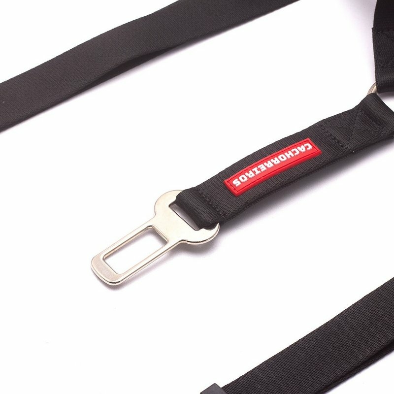 CACHORREIROS CORREA CINTURON DE SEGURIDAD DOBLE BLACK TALLA P - S
