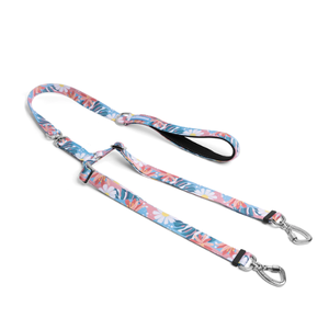 [CA-294] CACHORREIROS GUIA DUPLA CORREA DOBLE FLORAL